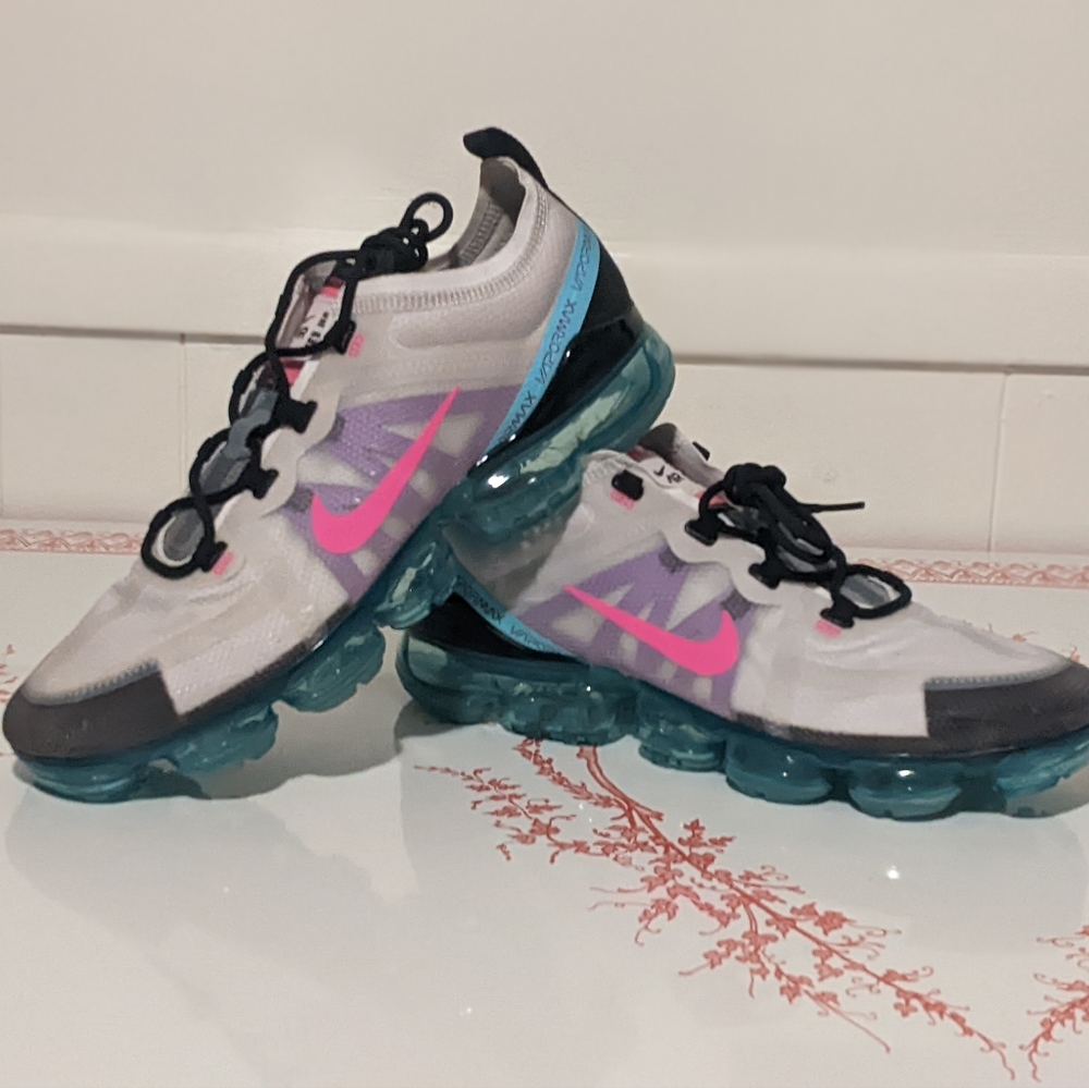 Nike Air Vapormax South Beach Turquoise Pink White Black Sneakers Women's 12 - Picture 16 of 16